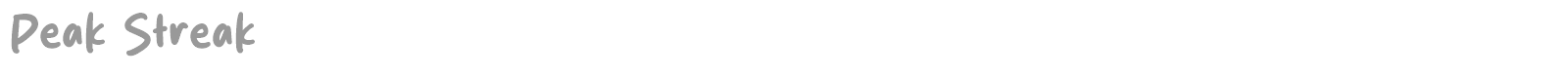Peak Streak font preview